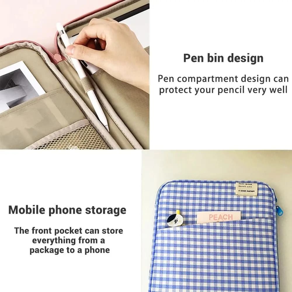 Custodia per tablet Custodia per tablet Borsa antiurto multitasche Custodia per borsa da 7,9-12,9 pollici per iPad Pro/Samsung/