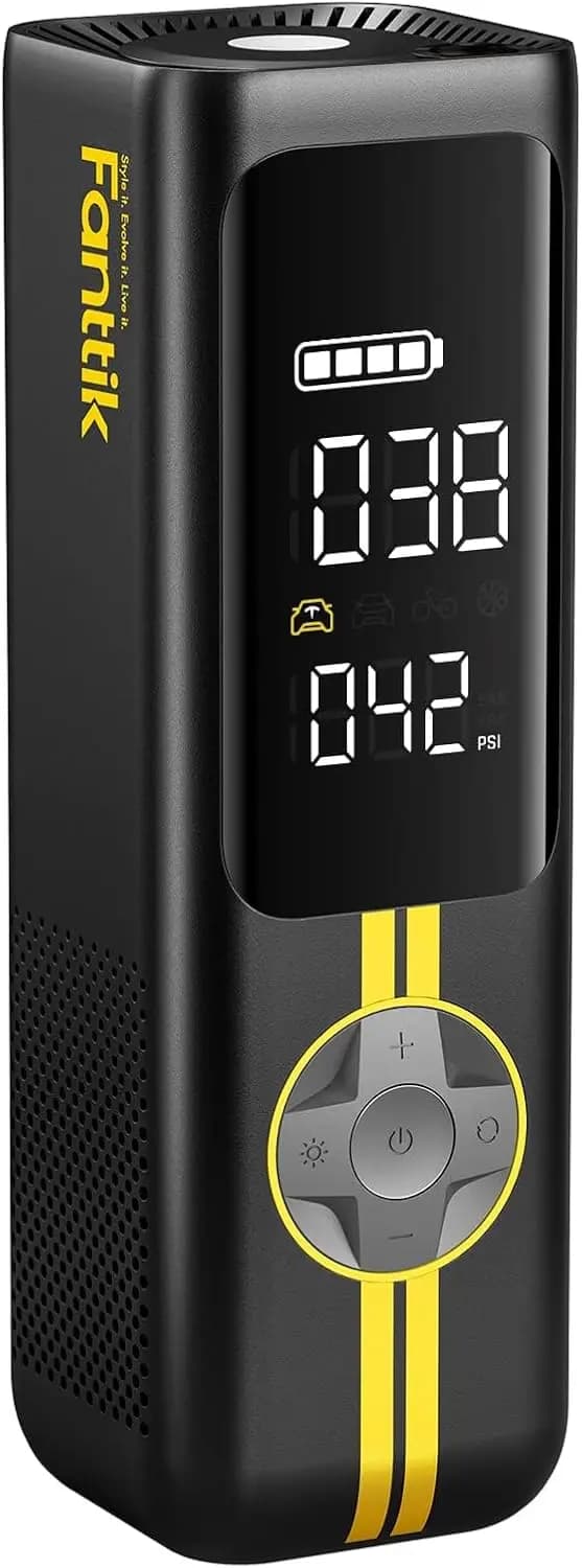 Gonfiatore portatile per pneumatici senza fili, pompa ad aria veloce 150PSI per auto, biciclette, motocicli, palline con batteria e torcia