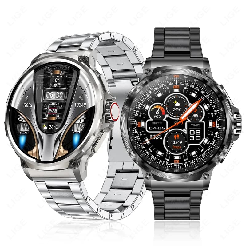 LIGE GPS Track Smart Watch da uomo con schermo AMOLED HD da 1,85 pollici, batteria da 710 mAh, chiamate sportive Bluetooth, smartwatch per Android IOS, nuovo