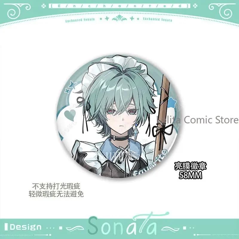 Genshin Impact Lohen Anime Tinplate Badge Cartoon Pins DIY Decoration Backpack Clothes Accessories Collection Gifts