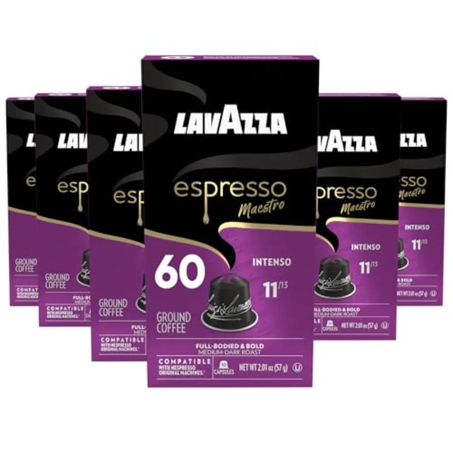 Capsule di Alluminio Espresso Maestro Intenso Compatibili con Macchine Originali Nespresso*, Miscela di Arabica Tostatura Media-Scura