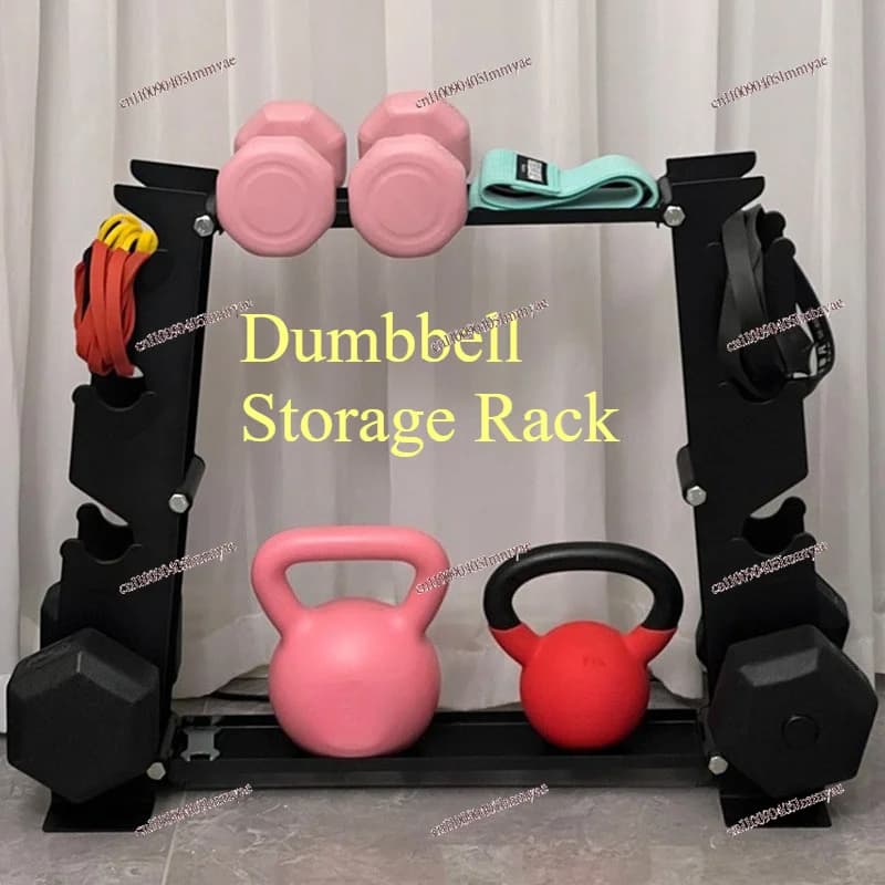 Heavy Duty Steel Storage Rack for Dumbbell and Kettlebell Home Gym Organizer