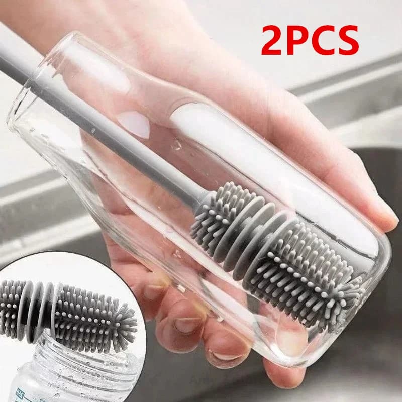 Silicone brush cup brush for glass cleaner cups tool for cleaning kitchen long handle drinking bottle for wine glass brush for cleaning glass cup