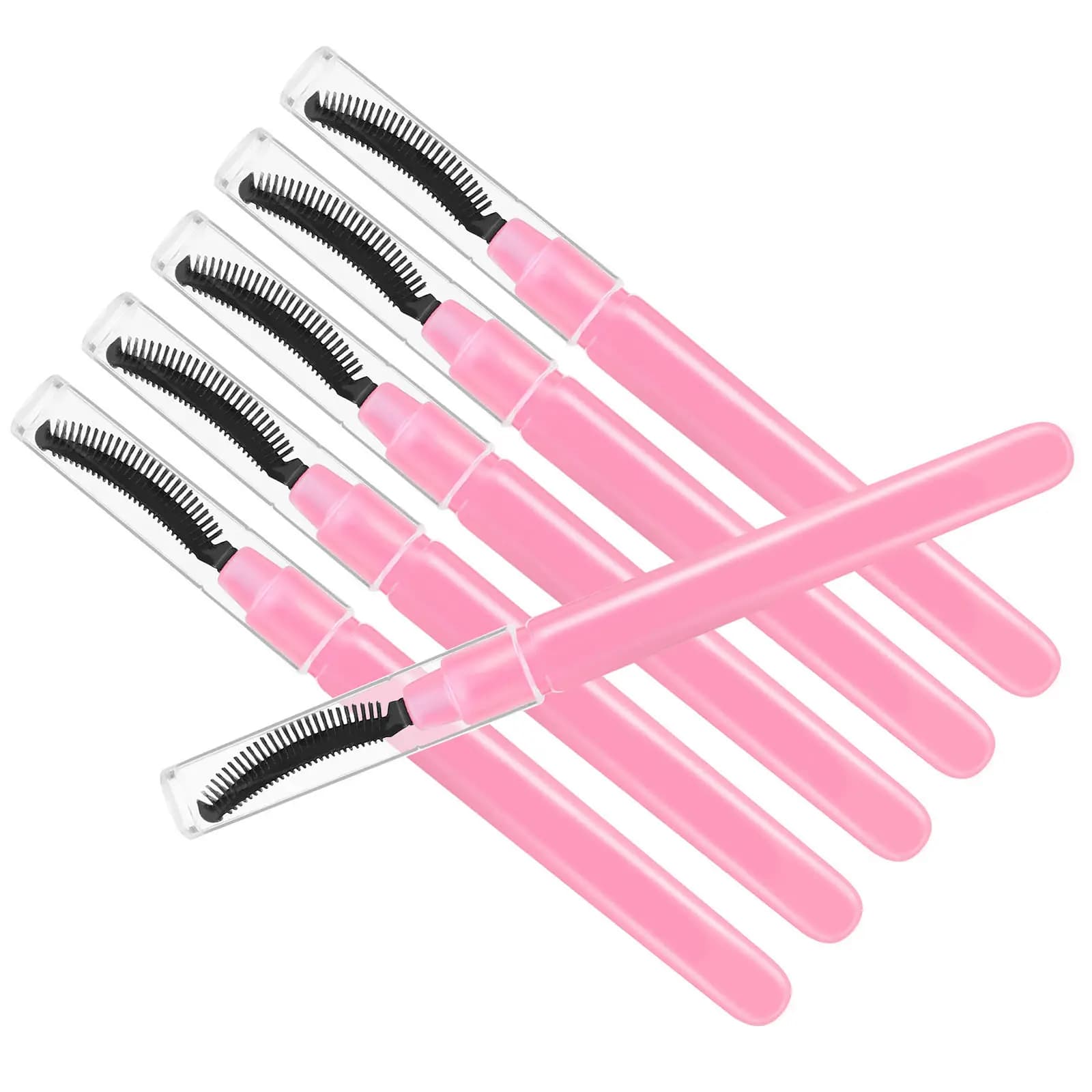 Set di 6 Spazzole per Ciglia in Silicone Morbido, Applicatori per Mascara, Strumenti per il Trucco, Pettine per Ciglia da Viaggio