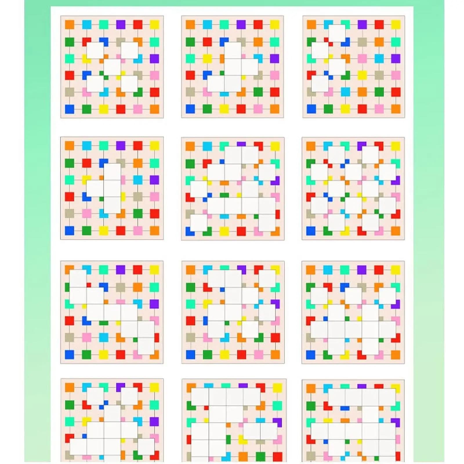 Gioco di Puzzle a Blocchi Colorati, Gioco di Sfida Mentale, Giocattoli per il Riconoscimento dei Colori, Giocattoli Educativi Sensoriali per la Prima Infanzia, Giocattolo Didattico per Bambini