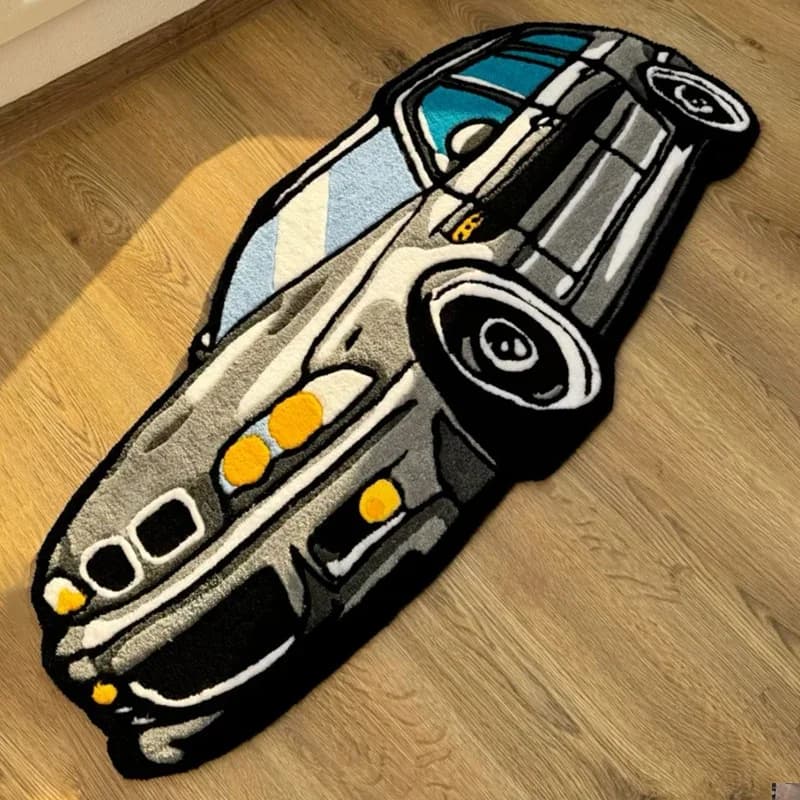 VIKAMA children's room decoration: carpet shape, floor cushion, car enthusiast, gift for boy, home decoration, headboard cushion, soft fur