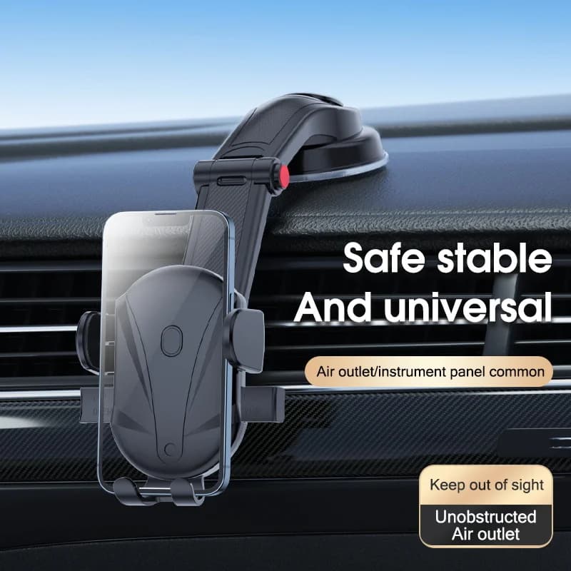 Supporto per telefono per auto aggiornato 2025 - Supporto a ventosa ultra resistente | Non cadere | Perfetto per la navigazione GPS