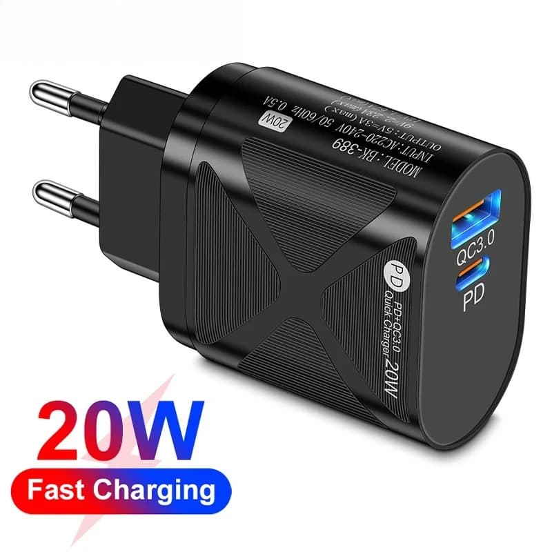 20W USB PD Fast Charging Charger QC3.0 Mobile Phone Power Adapter Wall Charger For iPhone 17 16 15 14 Pro Max Samsung Xiaomi 17