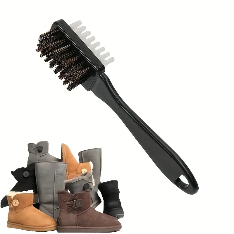 Set di Spazzole e Gomme per Pulizia a 2 Lati, Adatte per Scarpe in Pelle Scamosciata e Nubuck, Spazzola per Rimuovere Macchie e Polvere, Pulitore per Stivali in Acciaio, Plastica e Gomma, 1 Pezzo