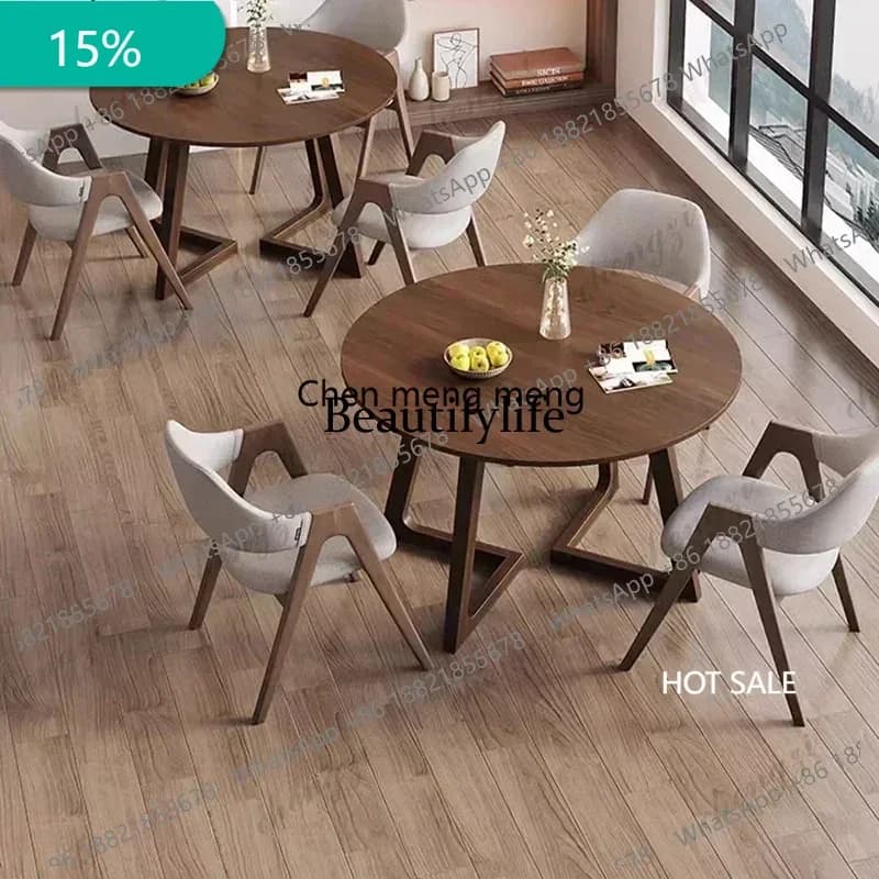 EE182 Console Salon Dining Table Round Restaurant Chairs Wood Modern Luxury Dining Table Gaming Lounge Mesa Living Room Furnitur