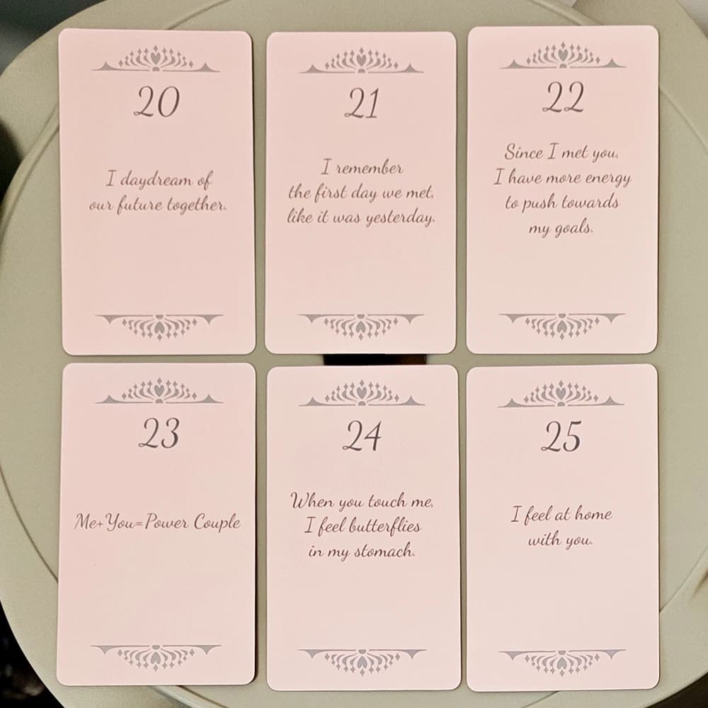 10.3*6 cm per letture a doppia fiamma Carte Oracle rosa eleganti Soulmate Love Message Mazzo Oracle 56 Carte Romance Heartfelt