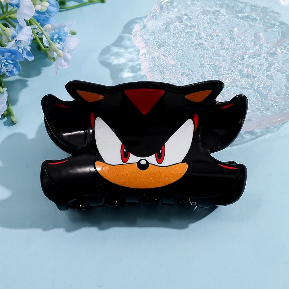 Cute Black Cartoon Hedgehog Hair Claw Clip Anime Shadow Style Fashion Accessory for Girls Cosplay Daily Use