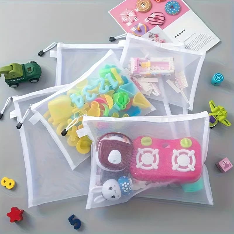 Borsa portaoggetti A6/A5/A4 | Borsa a rete con cerniera per classificazione puzzle, Borsa trasparente per archiviazione a sospensione