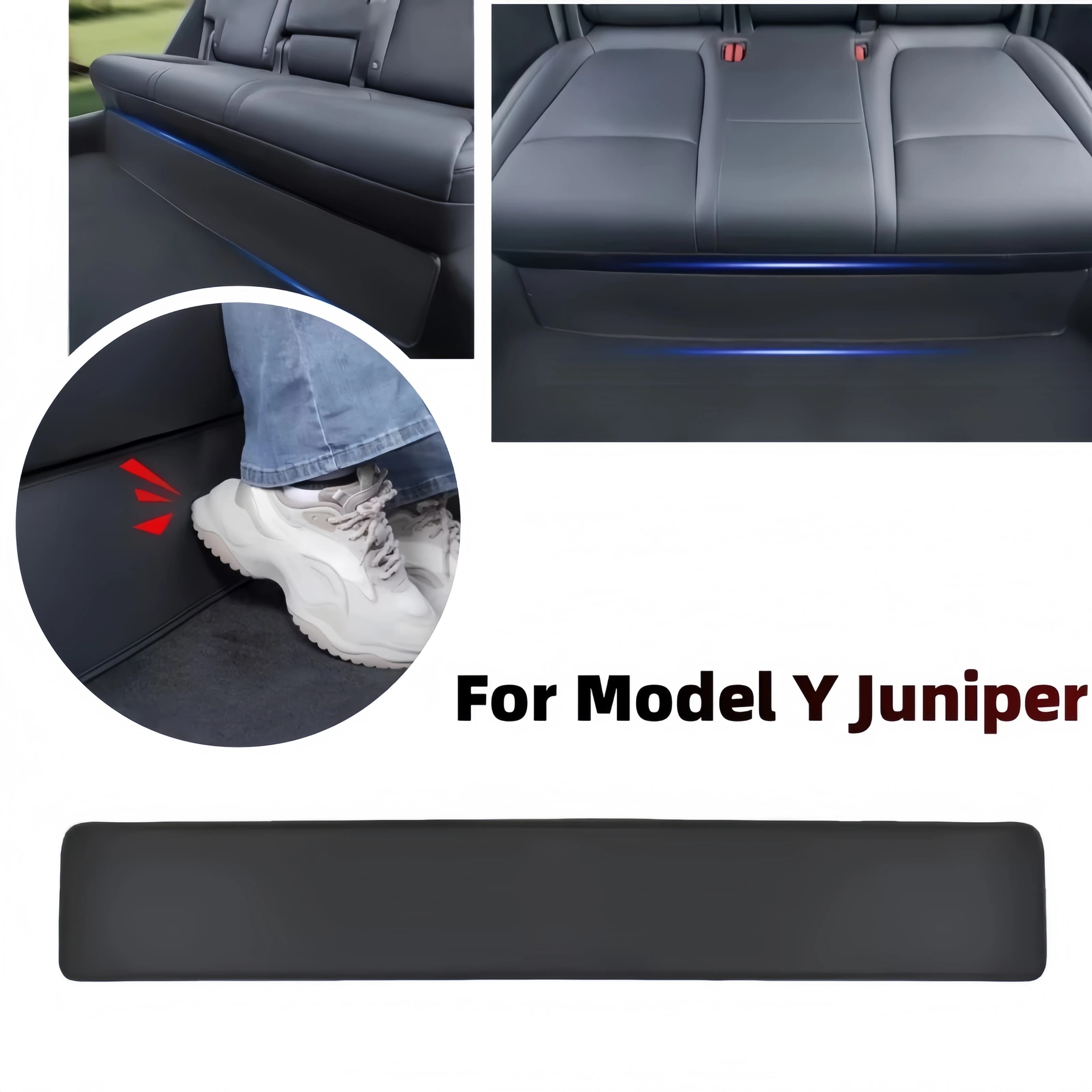 Back Seat Protective Mat for Tesla Model Y Juniper Leather PU Anti-Calcio Accessories Interior Car Cover Subsedile