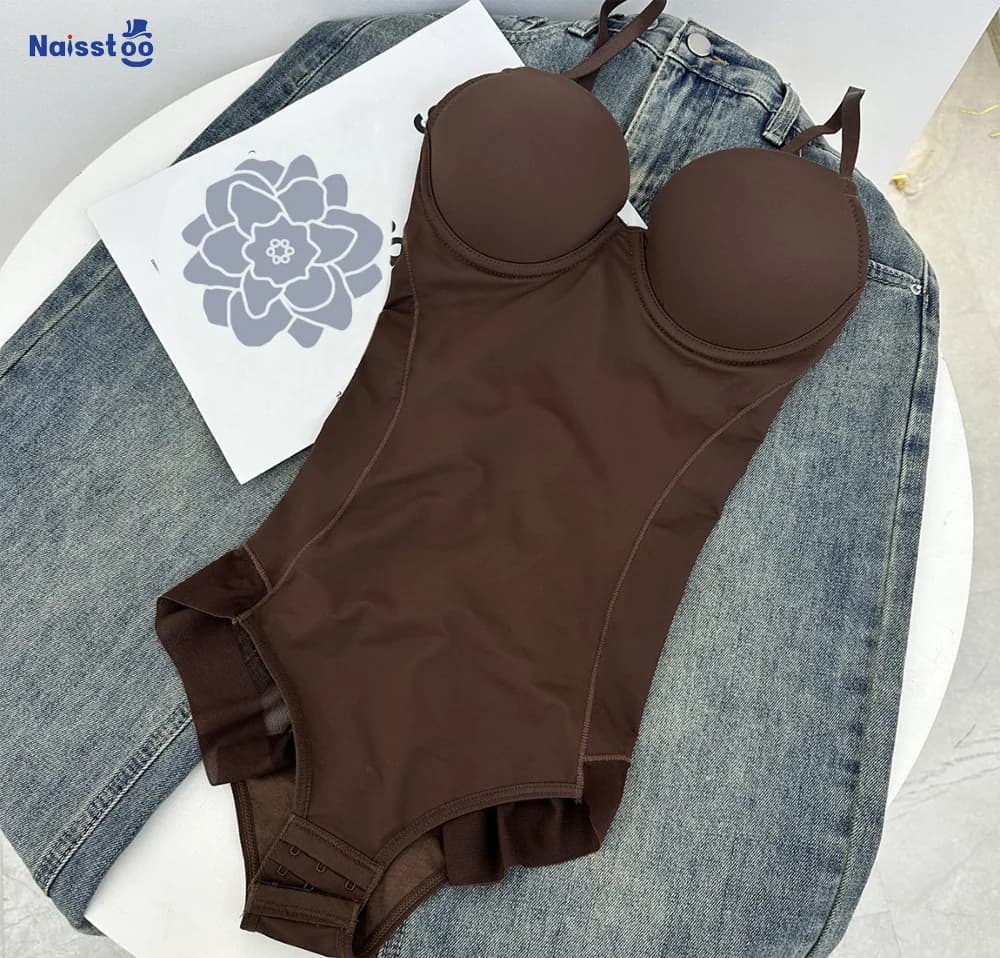 Naisstoo Body modellante da donna per il controllo della pancia Reggiseni con perizoma modellante per il corpo senza cuciture