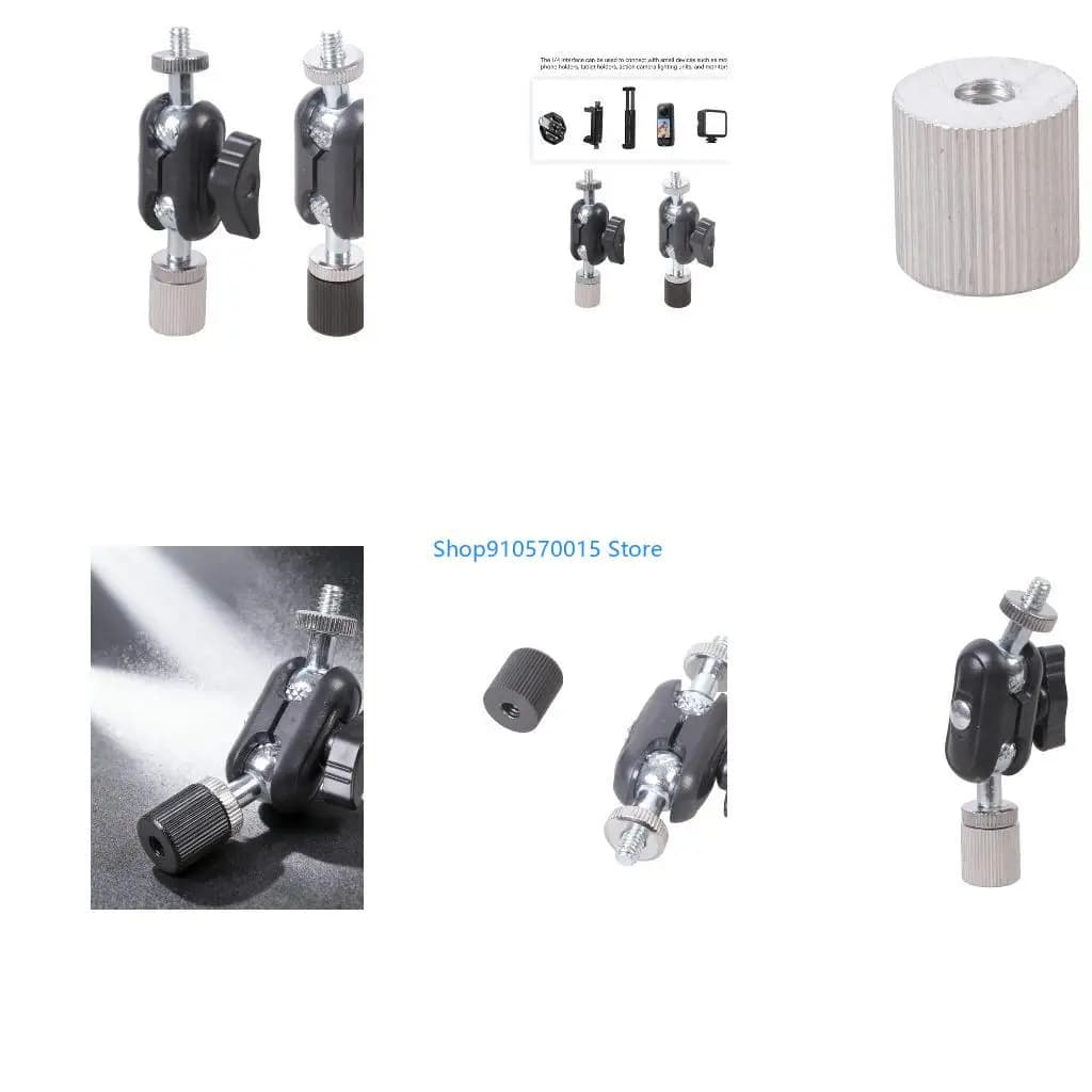 B95C Aluminum Alloy 1/4" Screw Mini Ball Head Adapter for DSLR Camera Tripod Mount