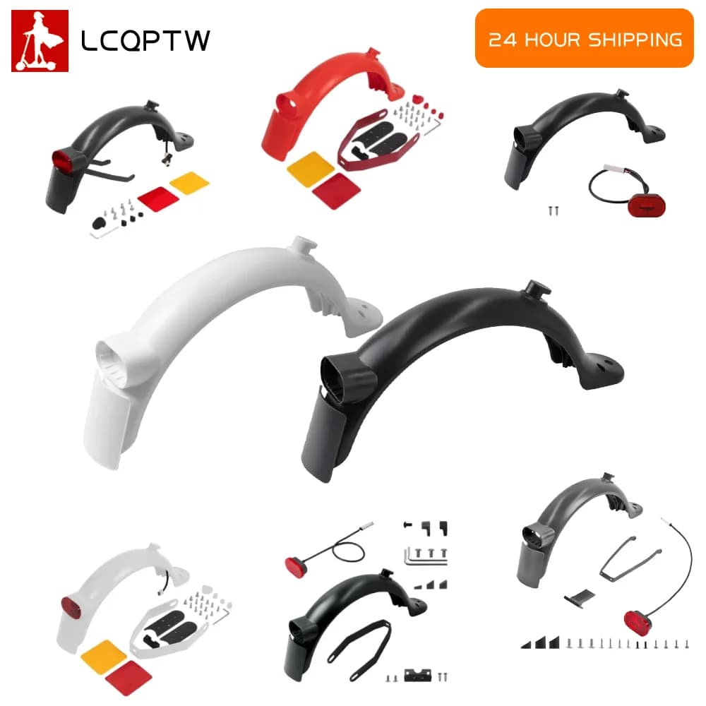 Kit Parafango Posteriore per Monopattino Elettrico Xiaomi Pro 2 Mi3, Parafango Posteriore con Supporto per Targa e Luce Posteriore, Adesivo Riflettente
