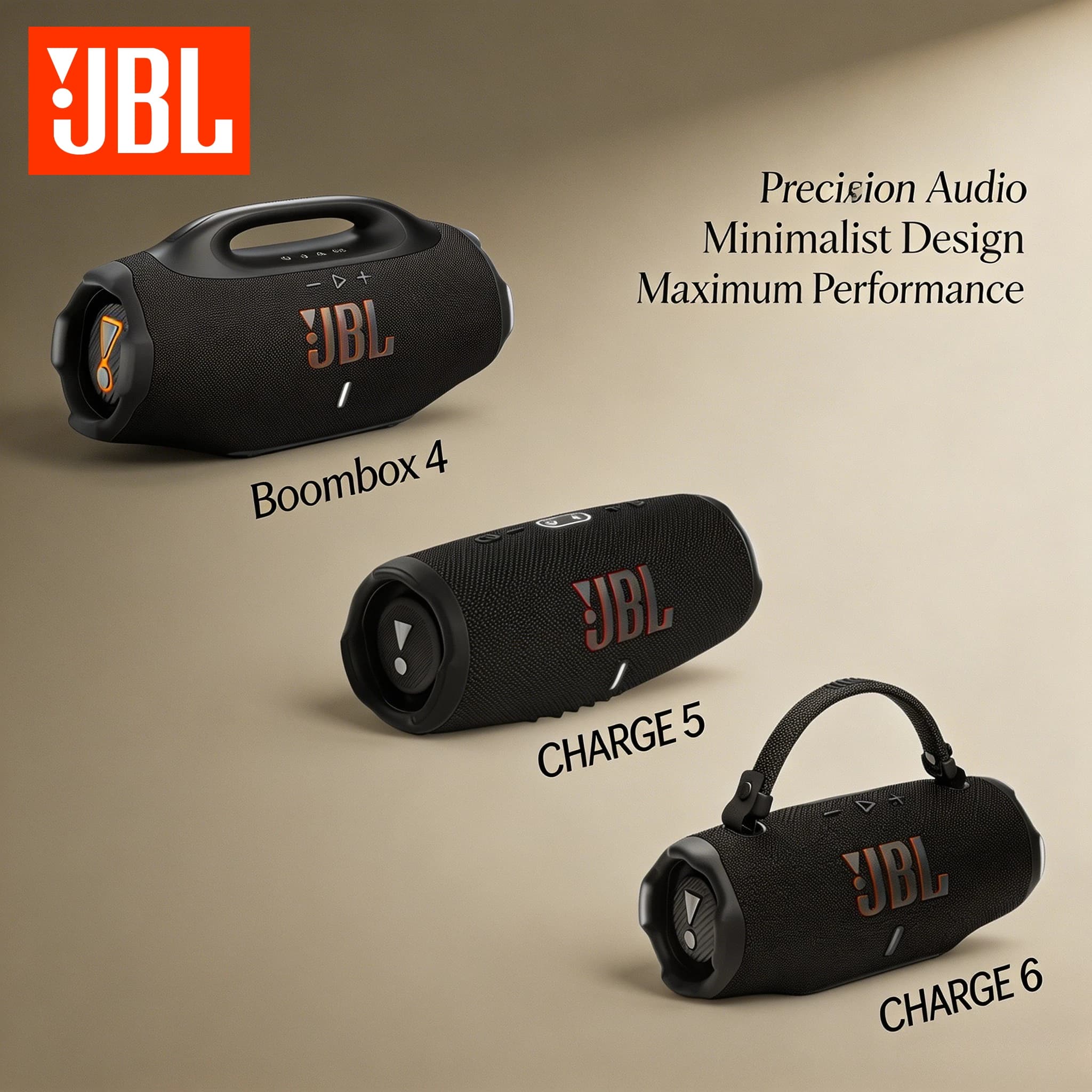 JBL Speaker Collection Boombox 4 CHARGE 5 CHARGE 6 Wireless Bluetooth Heavy Bass Waterproof Rugged Portable Hot Selling
