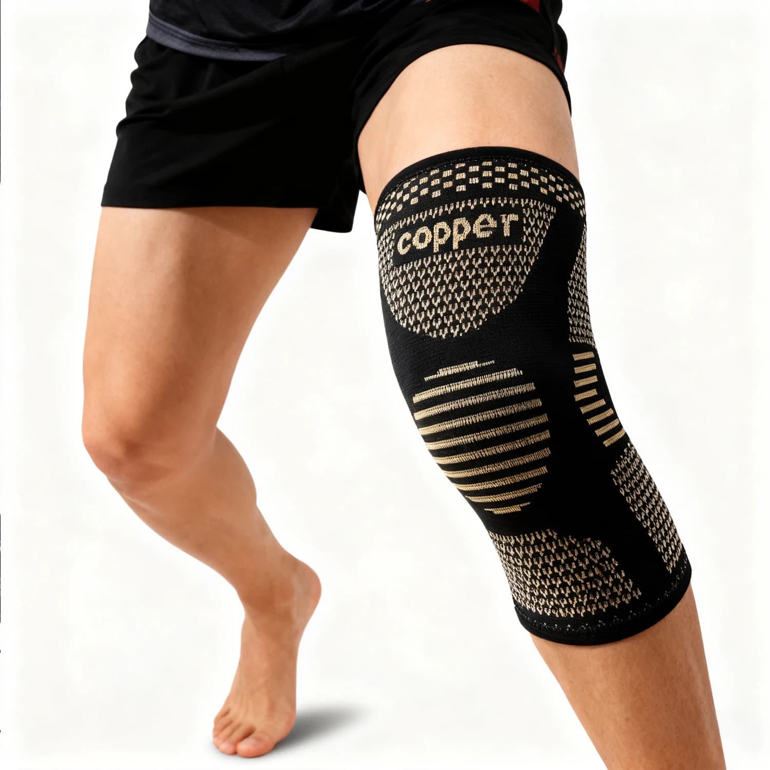 Ginocchiera in rame per supporto dal dolore da artrite: manica al ginocchio in rame per dolore al ginocchio Manicotto di compressione per lo sport, sollievo dal dolore al ginocchio