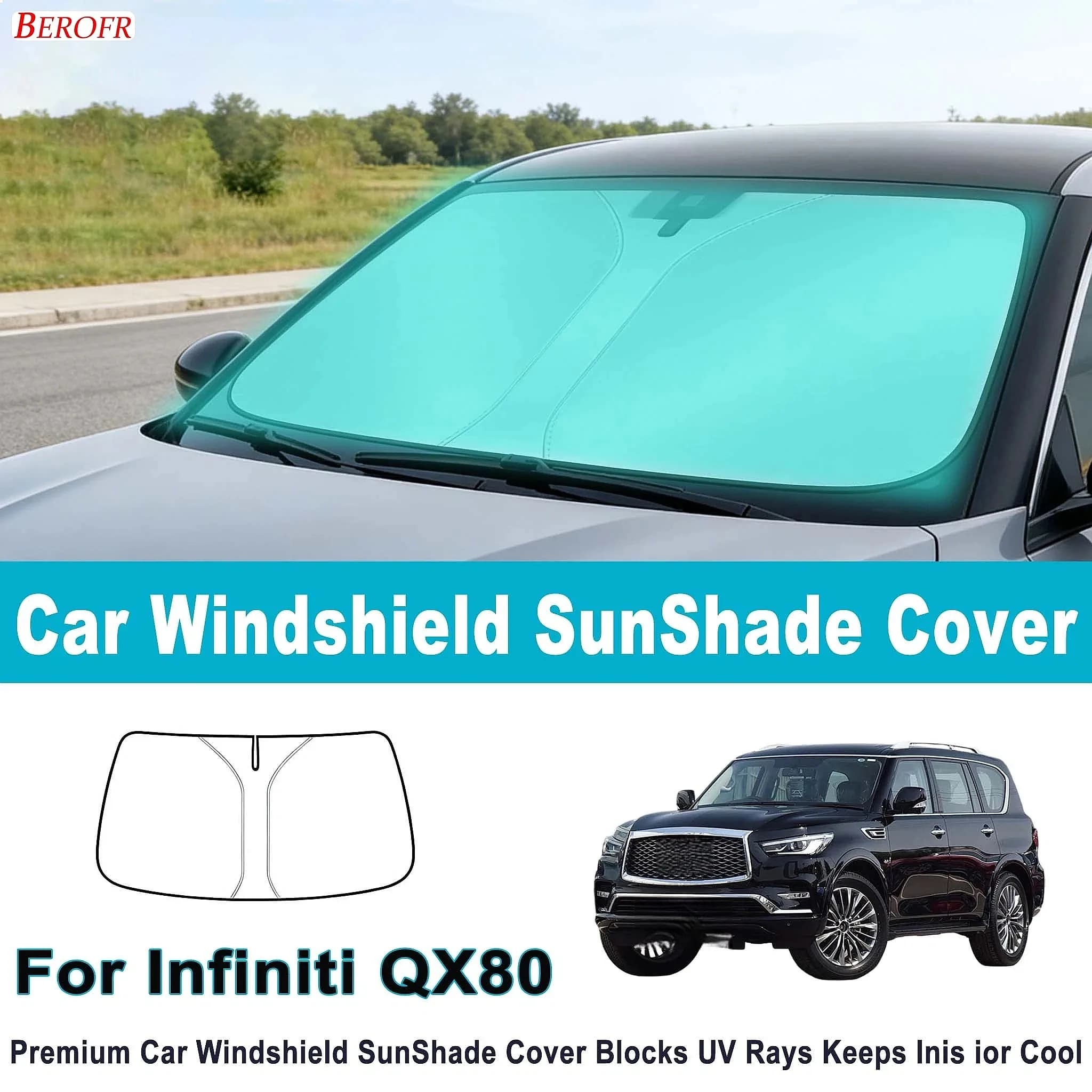 For Infiniti QX80 2021-2026 Car Windshield Sunshade Cover Front Window Sun Shade Heat Insulation Summer Auto Accessories