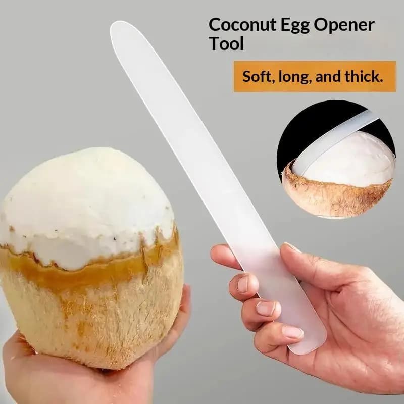 Sturdy Long Handle Coconut Shell Opener 2 5 Pack Plastic Soft Removal Knife Portable Meat Extractor Kitchen Accessory Gadget
