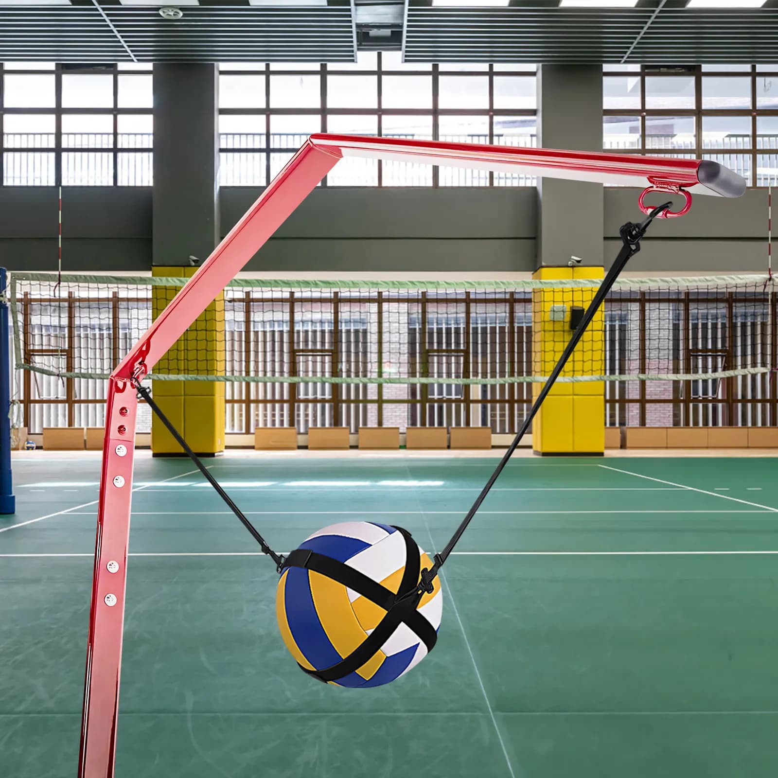 Set Allenatore di Pallavolo ad Alte Prestazioni con Corda Elastica Regolabile per lo Sviluppo delle Abilità di Servizio, Attacco, Colpo e Ritorno