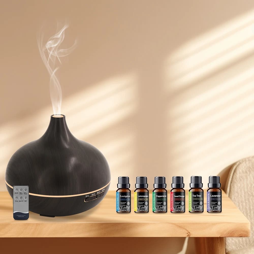 House Diffuser 550ml, Ultrasonic Camera Humidifier and Office with Remote Control and 7 LED Colors