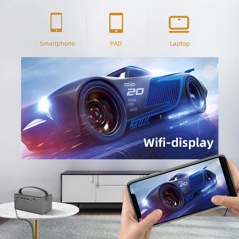 Proiettore intelligente portatile OEM Byintek R17 Pro da 9 anni LED WIFI Piccolo Cinema 3D Mini DLP Proiettore mobile Android con batteria incorporata