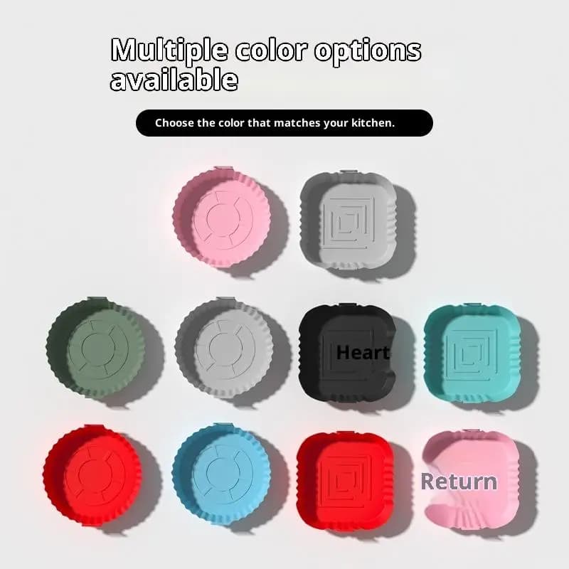1/3/6Pcs 450°F Silicone Non-Stick Dual Texture Dishwasher Safe Crispy/Steam Cooking Baking Tray Air Fryer Mats