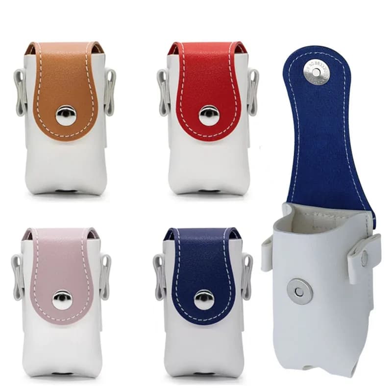New Hot Selling Splicing Golf Ball Bag Small Waist Bag Portable Golf Ball Bag PU Leather Ball Protective Cover Portable Bag