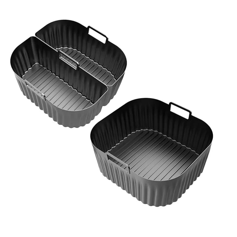 Reusable Silicone Air Frying Sheets compatible with instant air frying baskets Ninja Foodi DZ201 DZ401 DZ550 COSORI Chefman