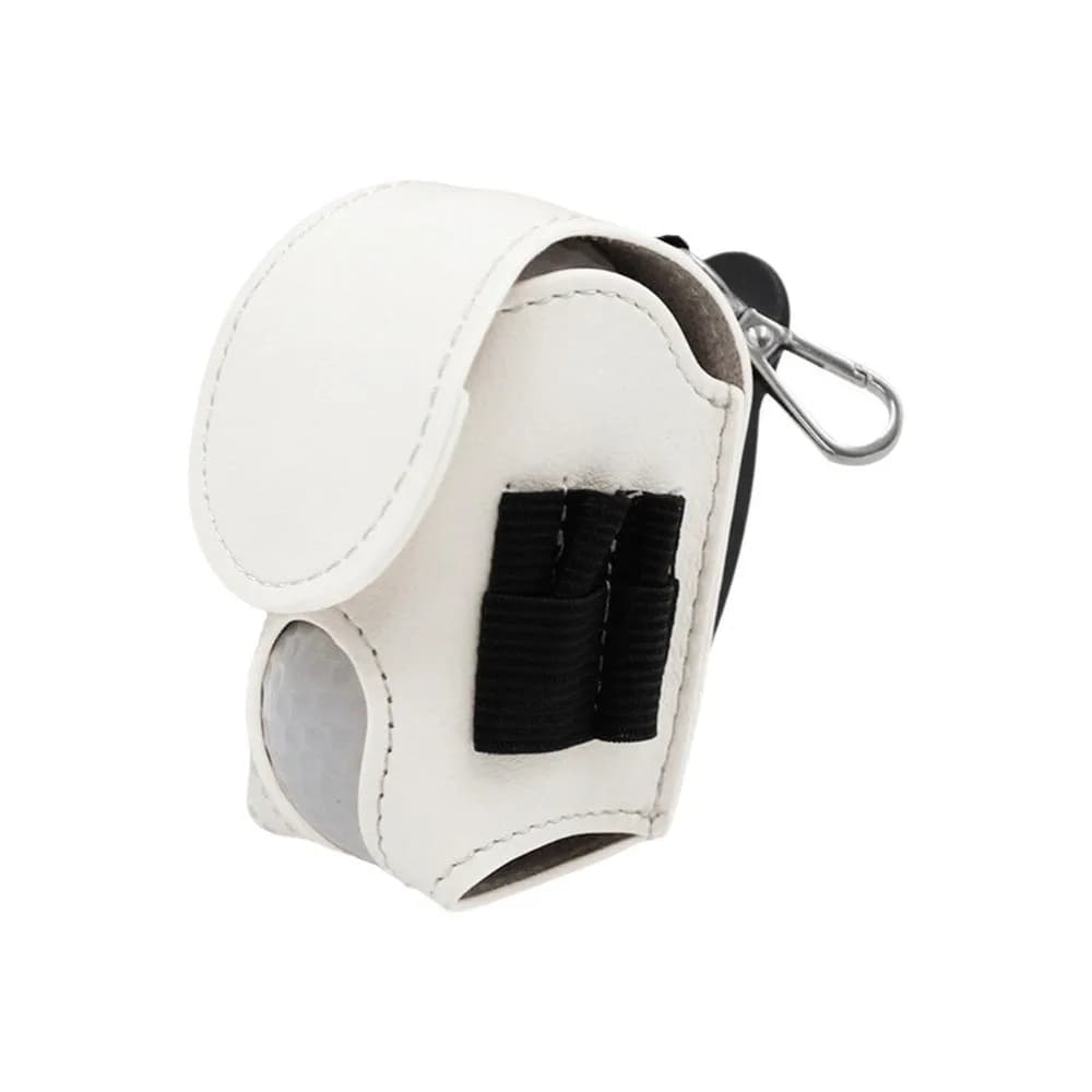 Borsa Portatile per Palline da Golf in Pelle PU, Mini Borsa da Golf da Appendere in Vita, Leggera e Impermeabile, Set di Tee da Golf, Articoli Sportivi