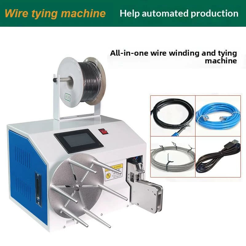Macchina manuale per avvolgimento bobine, macchina automatica per avvolgimento e legatura cavi, macchina per legare cavi.