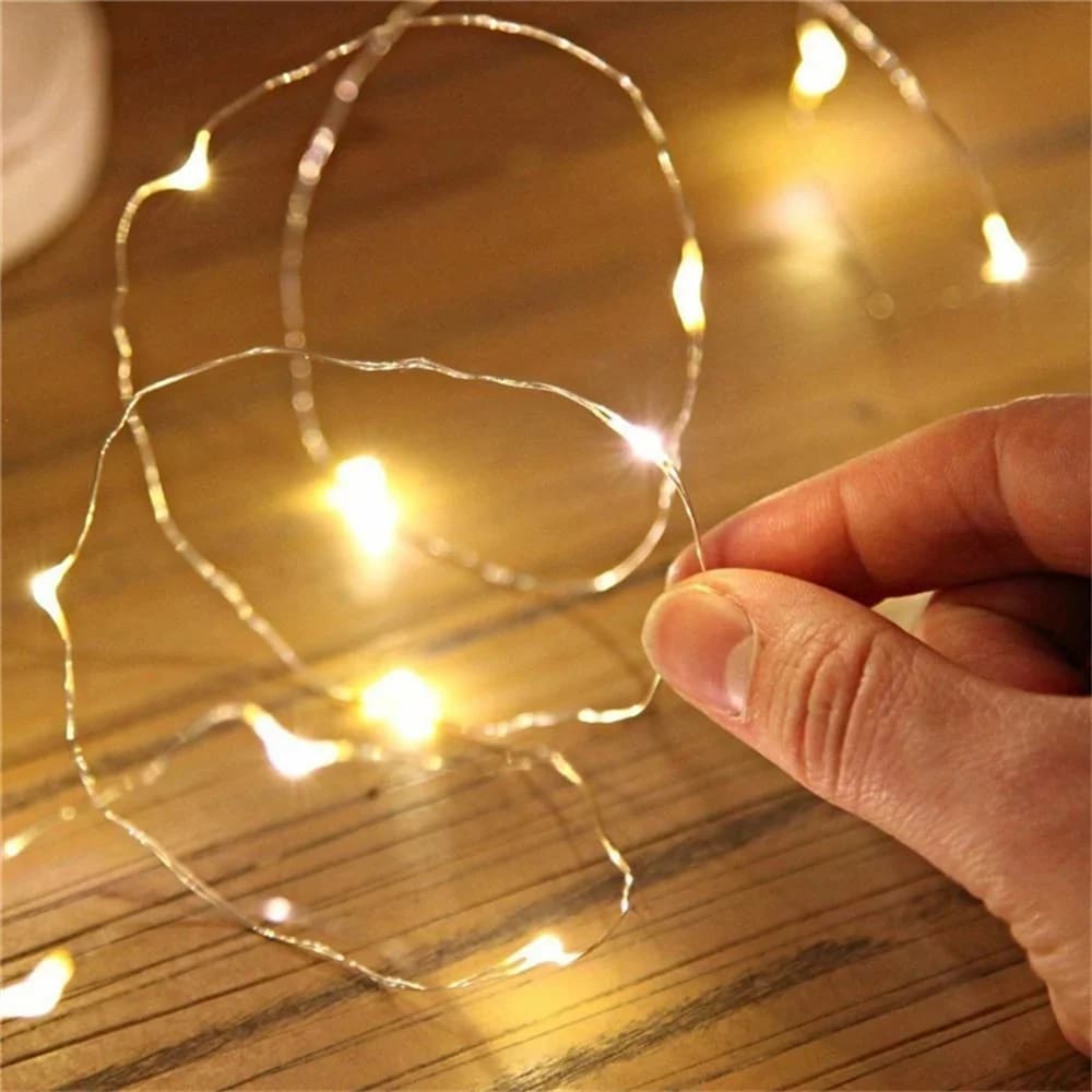 10 pz AA Natale Filo di Rame LED String Light Decorazione di Cerimonia Nuziale 2 m 3 m 5 m 10 m Interno Fata Festa Ghirlanda Luci Luces per la Casa