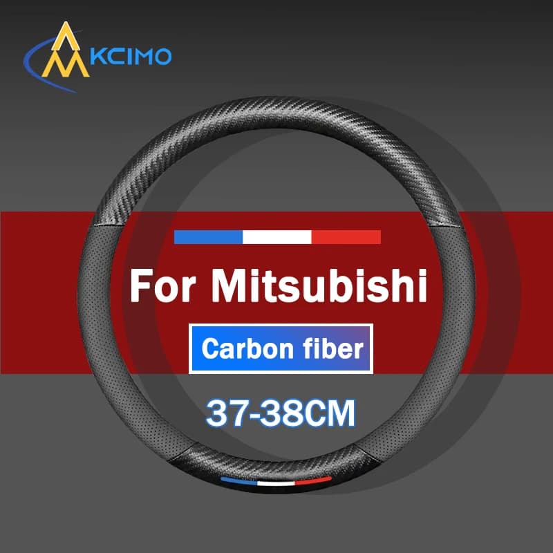 Per Mitsubishi ASX Attrage Colt L200 Mirage G4 Pajero Xpander Lancer Outlander Coprivolante rotondo in fibra di carbonio 37-38 cm