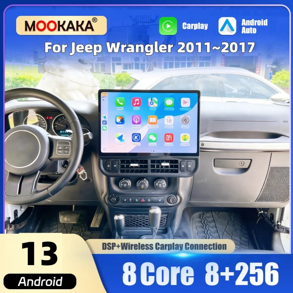 16.8 Inch Car Multimedia Player Android Screen For Jeep Wrangler 2011~2017 Car Radio GPS Navigation CarPlay Auto Head Unit