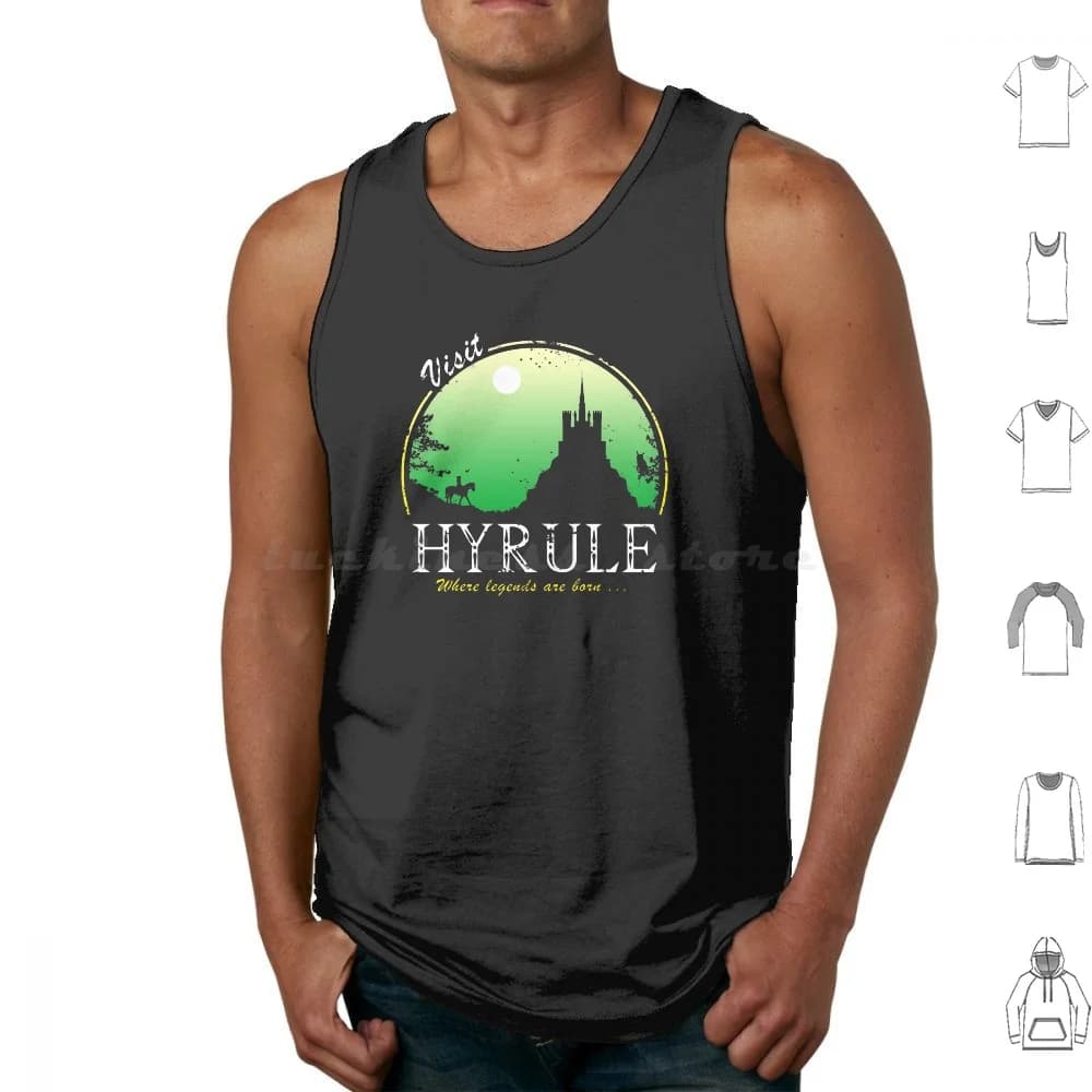 Visita Hyrule Canotte Gilet senza maniche Link Hyrule Gaming Gamer Vita Gaming Life Nerd Girl Nerd Boy Geek Girl Geek Boy