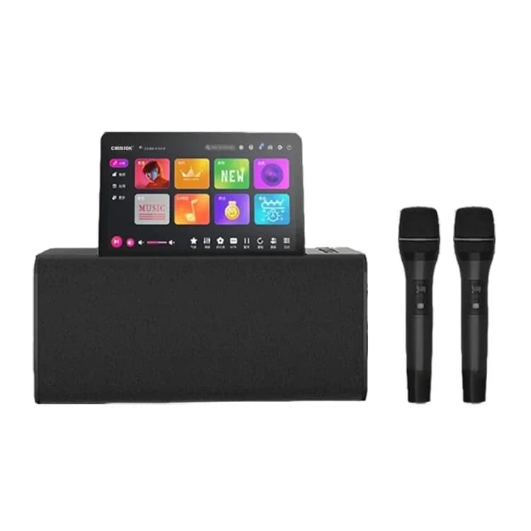 Sistema karaoke all-in-one Set lettore Macchina karaoke per feste in casa Android con altoparlante touch screen da 10,1 pollici per eventi musicali