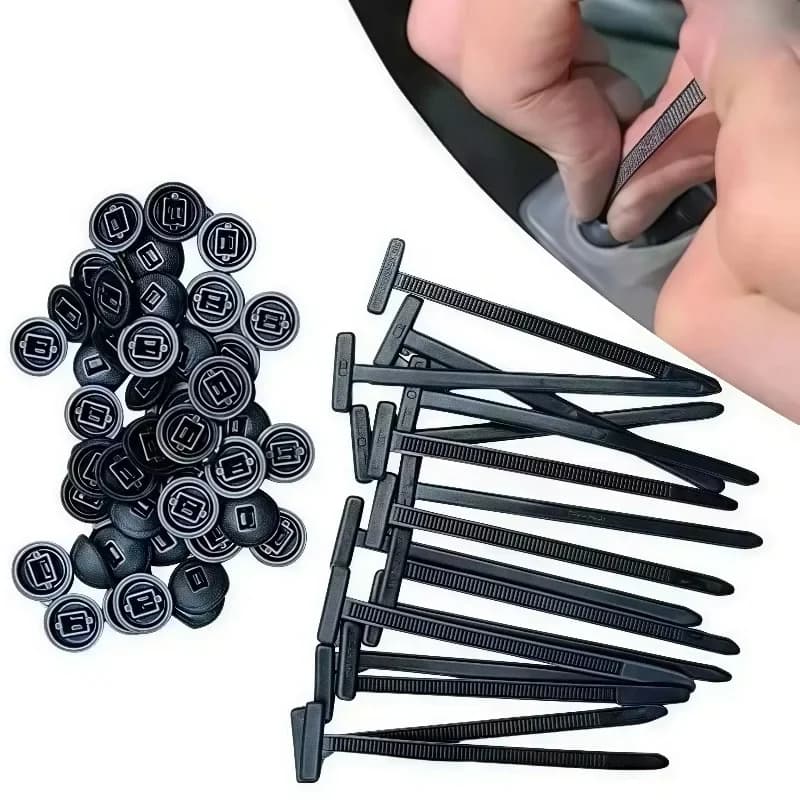 20/50/100PCS Fascette per cavi in nylon Fibbia autobloccante Fascette con perno e pulsante Fascette per cavi Strumento per auto Moto Riparazione quotidiana