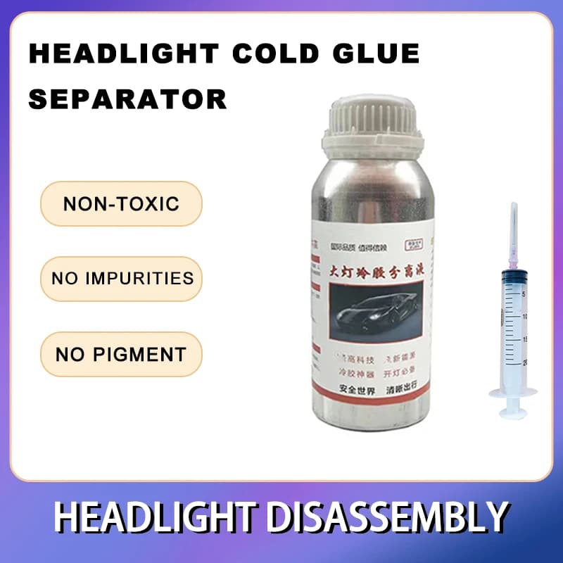 Smontaggio fari 500ml Separazione colla fredda per auto Lampada liquida Sostituzione sigillante Colla Kit di ripristino fari Dettaglio automatico
