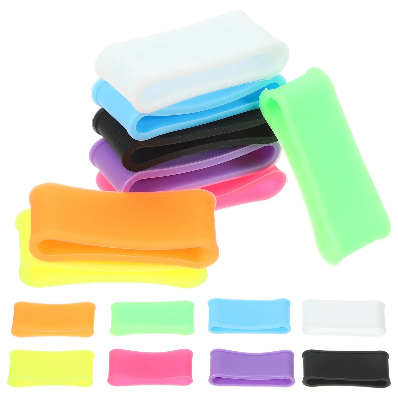 16 Pezzi Anelli in Silicone Riutilizzabili per Impugnatura Racchetta, Antiscivolo, Protezioni per Manici di Tennis, Badminton e Pickleball