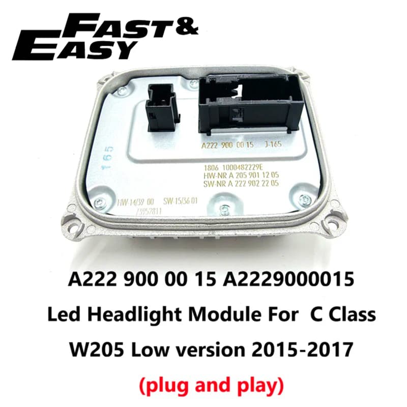 Aftermarket A222 900 00 15 A2229000015 Led Headlight Module Ballast Driver Module Computer For C Class W205 Low Spec 2015-2017