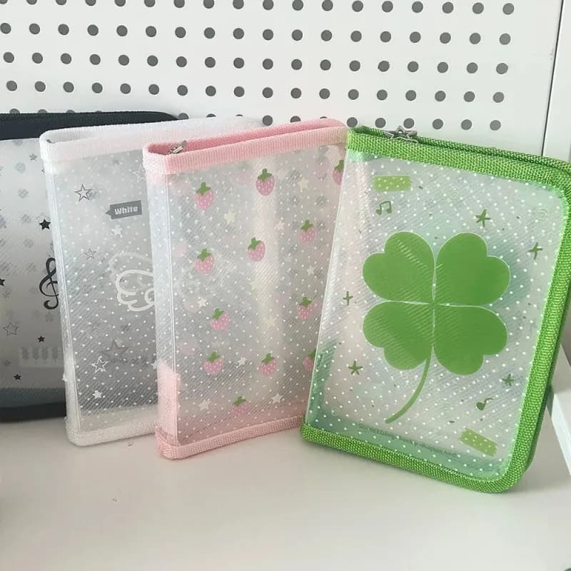 1 pz. Cartella portaoggetti A6 in PP con cerniera, graziosa custodia per documenti, borsa portadocumenti con zip per scuola e ufficio