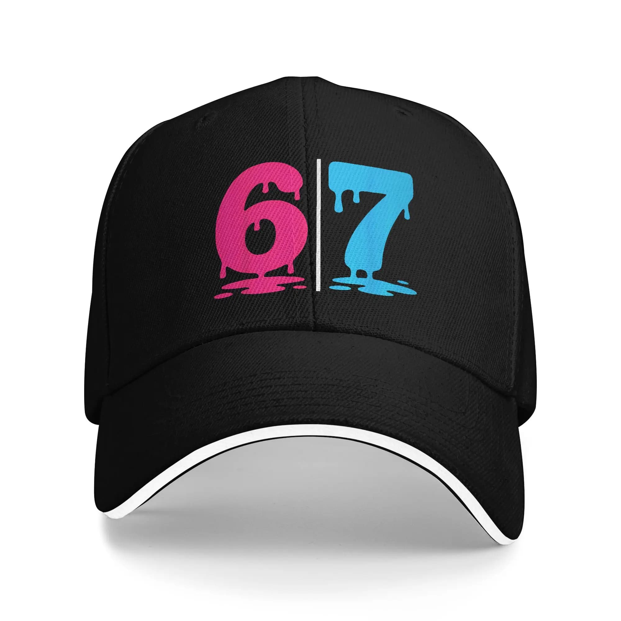 Cappellino da Baseball Estivo 67 Meme Funny Six Seven Alpha Slang, Design Kpop Rock Street Style, Cappello Trucker Regolabile