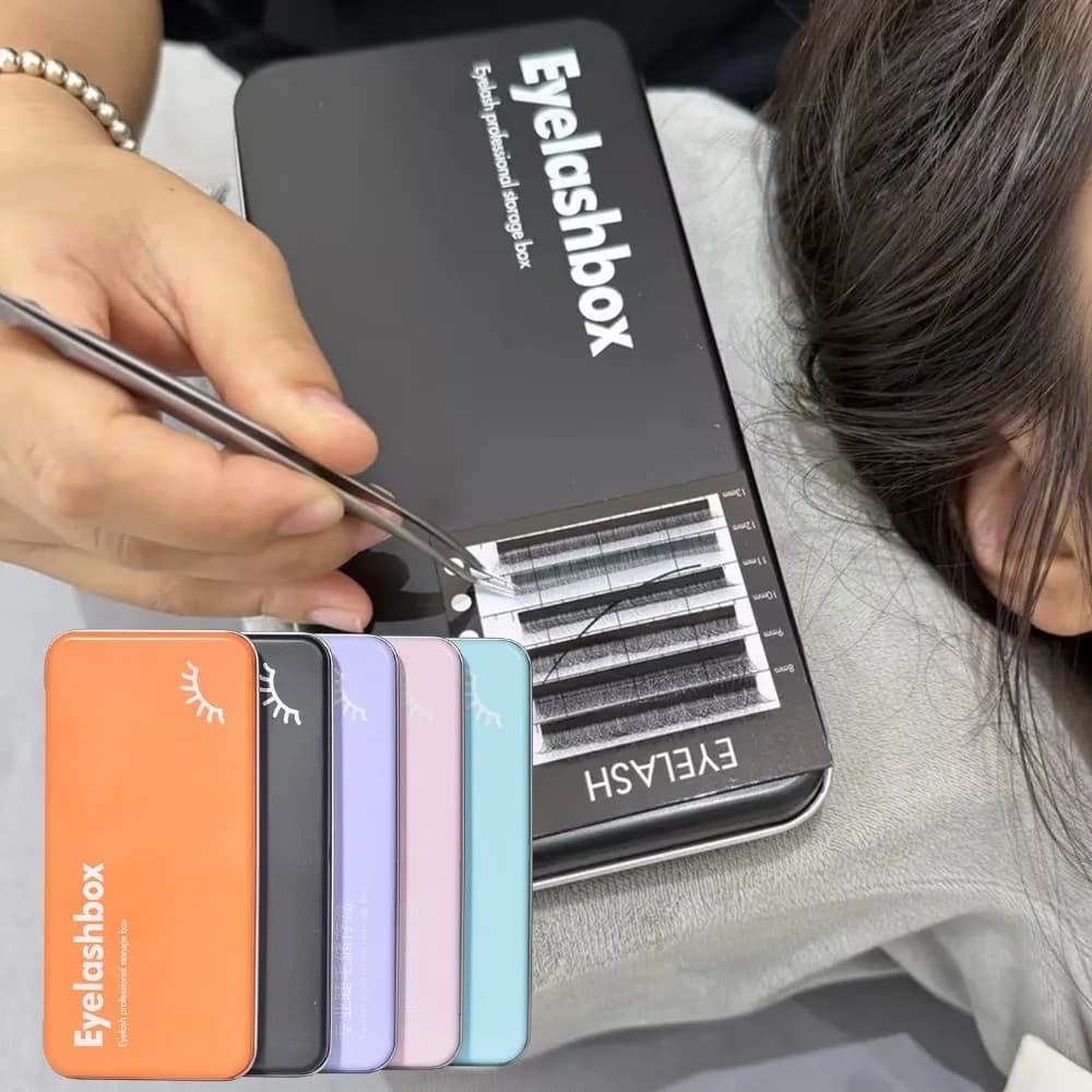 Portable Magnetic Storage Box for Eyelash Space Saving Professional Eyelash Extension Storage Tool with Display Palette Tray