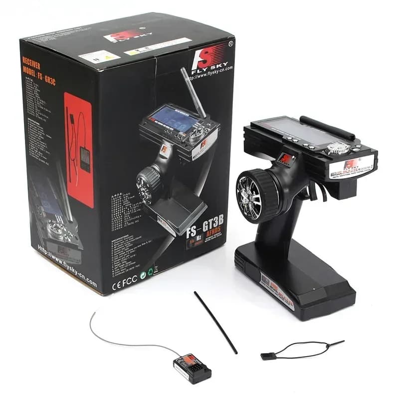 FLYSKY FS-GT3B Controller radio con schermo LED 2.4G 3CH con ricevitore FailSafe GR3E