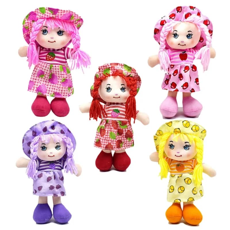 25 cm Cartoon Kawaii Frutta Gonna Cappello Rag Bambole Morbido Panno Sveglio Peluche per Il Bambino Giochi Di Imitazione Ragazze Compleanno Regali Di Natale