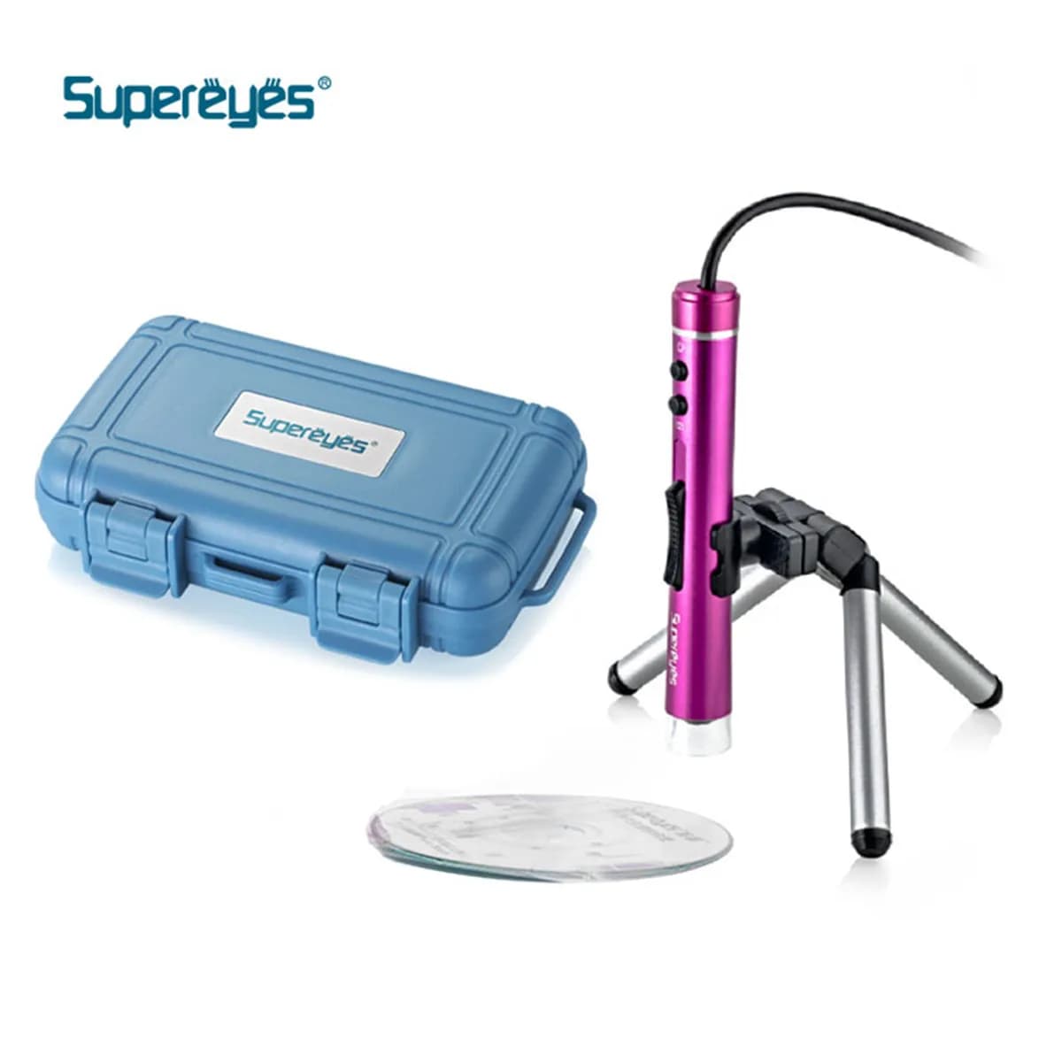 Supereyes B010 2MP 1-500x USB Microscopio digitale Videocamera Lente d'ingrandimento per endoscopio portatile con LED periscopio per il controllo della pelle