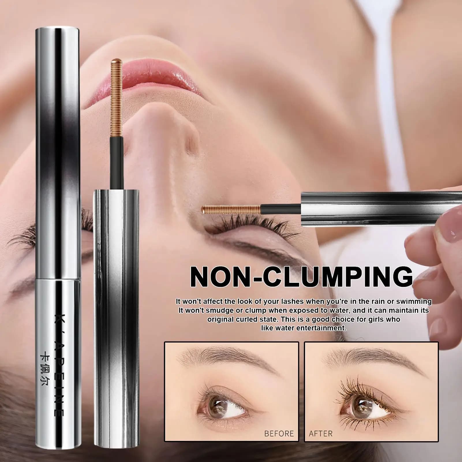 1 pz Ciglia Mascara Impermeabile 3d curling ciglia ferro mascara Nero Lungo Curling Estensioni Ciglia Occhi Sexy Trucco Cosmetici
