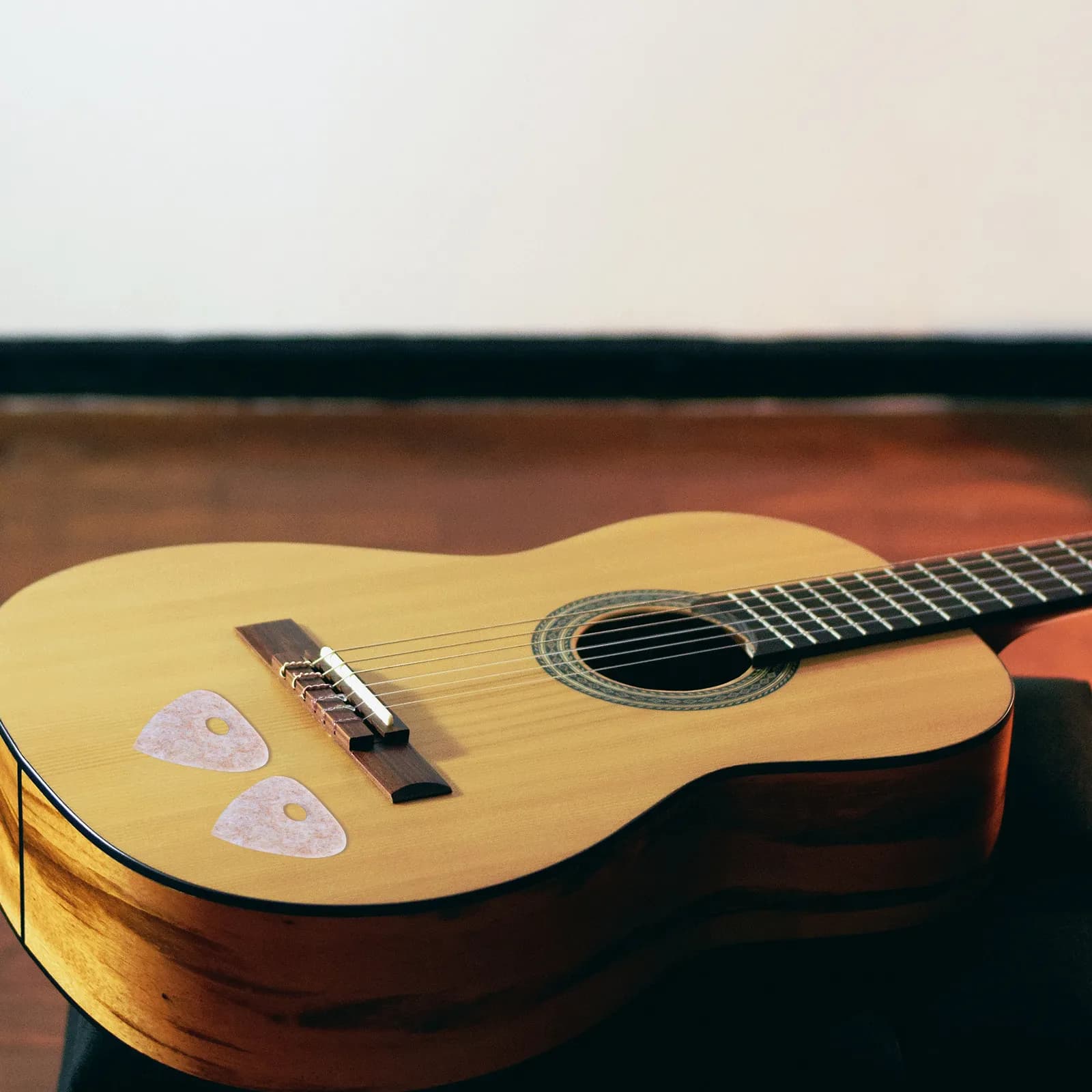 8 plettri in feltro per ukulele, resistenti e leggeri, design a bocca larga, accessori musicali per il comfort delle dita, beige e grigio